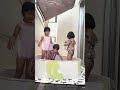一番下の宿命😭笑#しまいにっき#年子姉妹＃1歳児#3歳児＃4歳児#shorts #育児#子育て#子供のいる暮らし#自宅プール#プール遊び #プール
