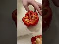 cutting red pepper skill #naturalrurallife #rurallife #enjoyrurallife #vegetables #shortvideo