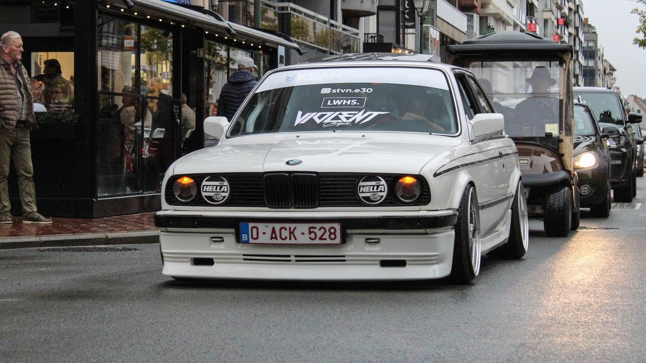 Tuners & Modified cars @ Zoute Grand Prix 2019 Saturday | Bagged E30, Bagged DeTomaso, Flames GTI,..