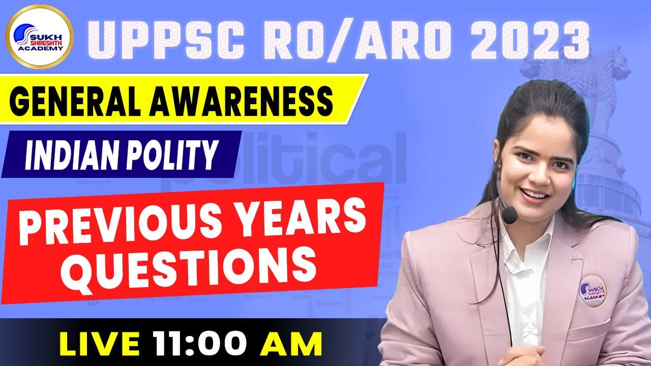 UPPSC / RO/ARO 2023 | GERERAL AWARENESS | INDIAN POLITY PREVIOUS YEARS ...