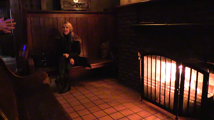 Donna Branch at Meinebergs fireplace