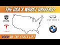 Which car brand is driven by the USA&#39;s worst drivers?