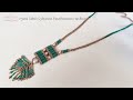 Peyote Cylinder Pearl Beaded Necklace. Beads Jewelry making. Beading Tutorials. Handmade.