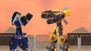 (Transformers dc2 test animation): bumblebbe vs Barricade.