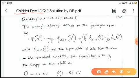 CsirNet physics Dec 18 solutions 3|NET|GATE|JEST|Expectation value
