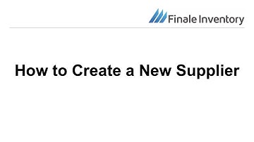 How to Create a New Supplier