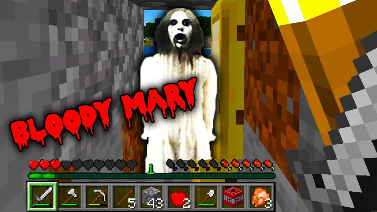 They *SCREAMED* when they saw BLOODY MARY - Pranking in Minecraft