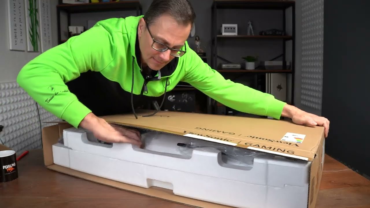 Ich baue ein Triple-Monitor-Sim-Racing-Setup [2/4] – ViewSonic 34″ Curved im Unboxing & Check