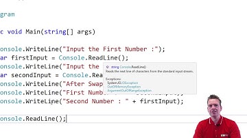 C# Basics with  NET Core | S1P28 | ReadLine gives us a string and not a number