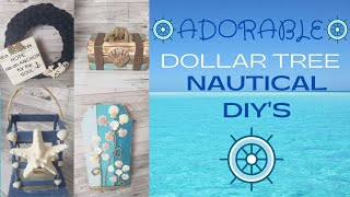 DOLLAR TREE FARMHOUSE COASTAL DECOR/NAUTICAL DIY'S/ BEACH HOME DECOR
