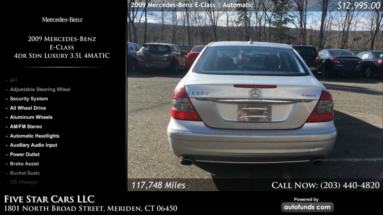 Used 2009 Mercedes-Benz E-Class | Five Star Cars LLC, Meriden, CT - SOLD