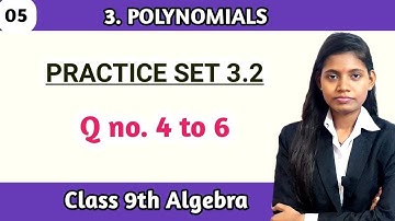 Standard 9th algebra practice set 3.2 question number 4 to 6 | maths chapter 3 polynomials