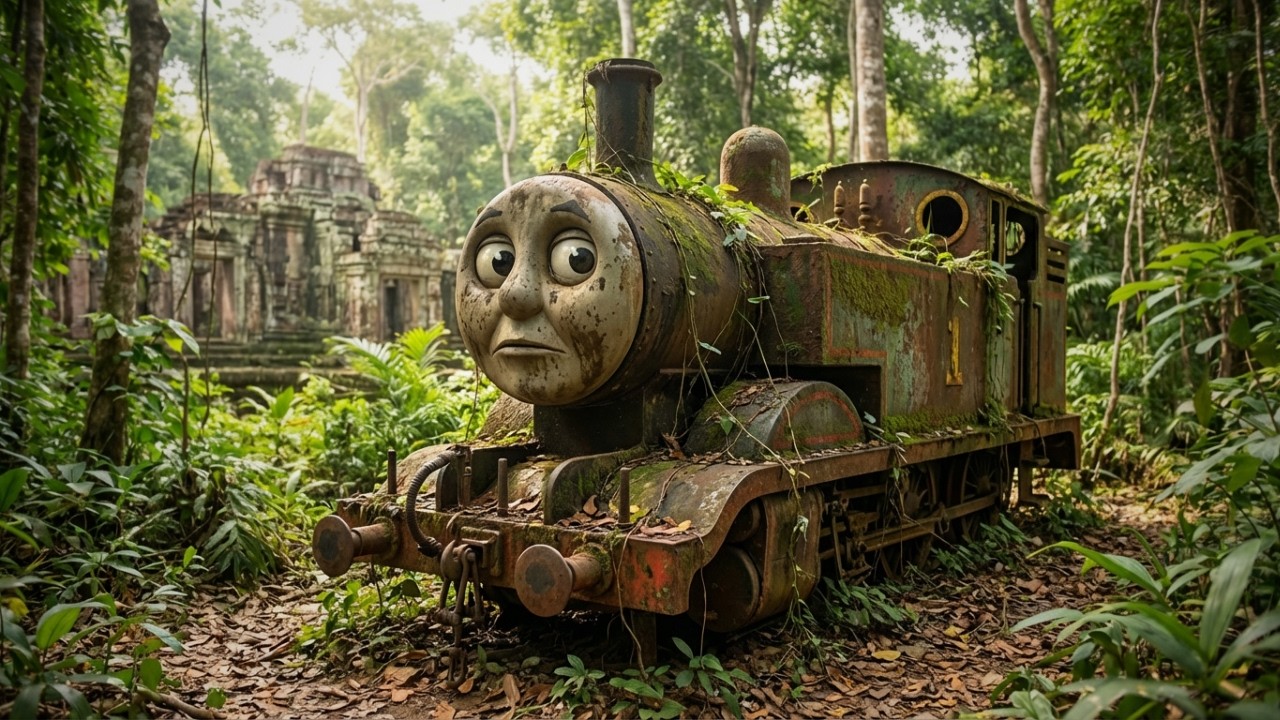 ASMR Car Restoration 😱 – Abandoned Thomas Train Found in the Jungle (Full Rebuild)