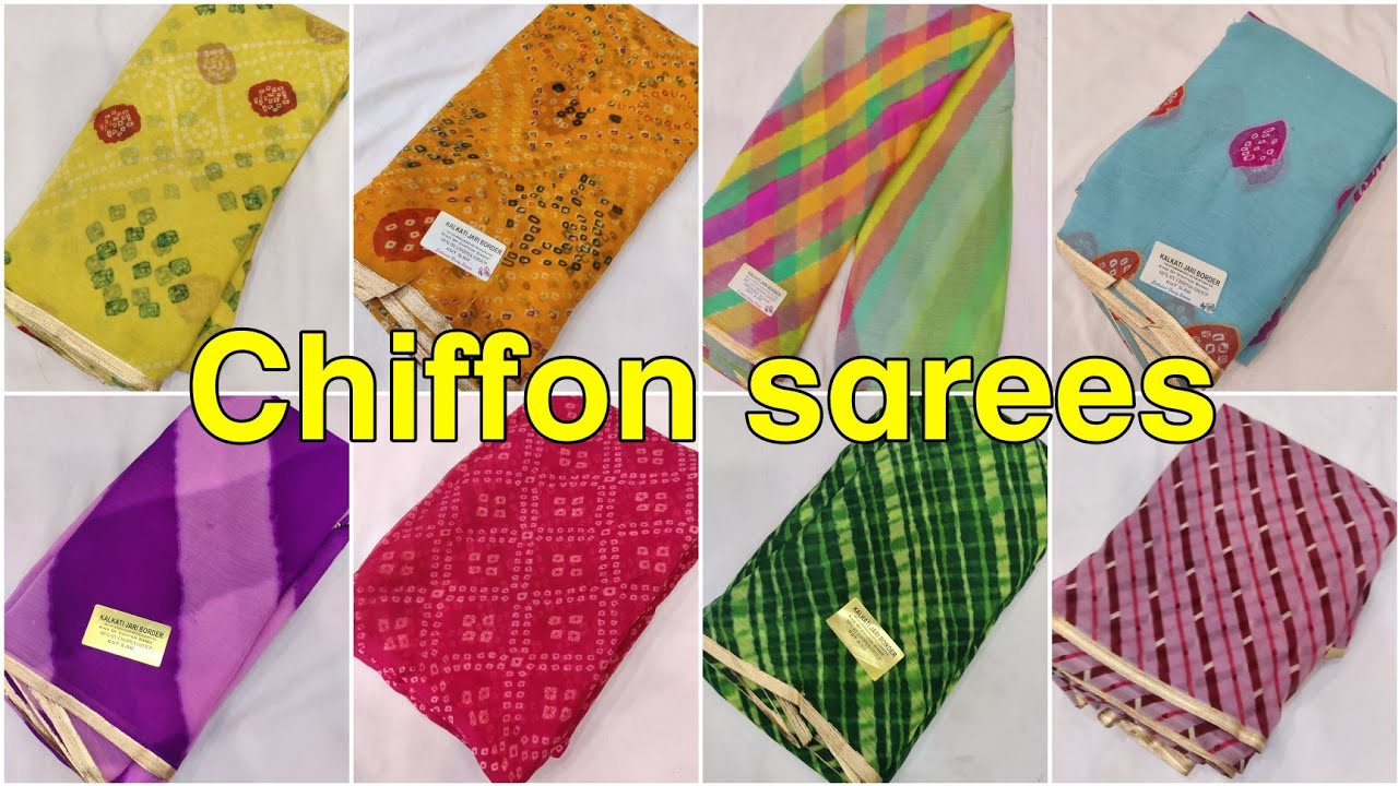 Beautiful vallab chiffon sarees । शिफॉन की सुंदर साड़ियां