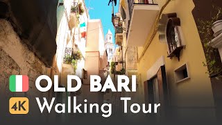 ITALY 4K - Bari Vecchia, Old Bari Walking Tour | #04