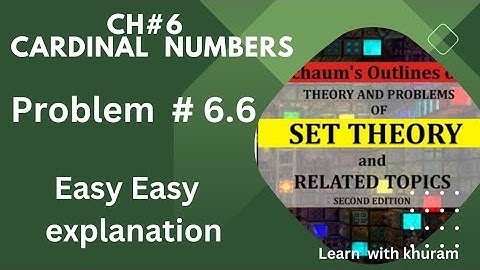 Problem 6.6 | Set Theory Chapter 6 | Cardinal Numbers | BS Mathematics