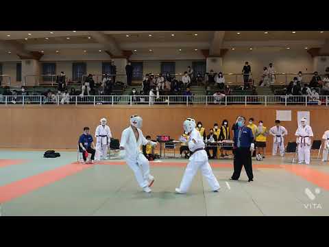 第15回JKJO全日本jr北陸地区選抜、高校男子60kg未満クラス、準決勝、前隼斗👊✨＃イケメン＃JKJO＃北陸地区選抜＃空手＃シニア空手＃JKJO全日本シニア＃空柔館