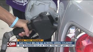 Gas prices fall below $2 across Green Country