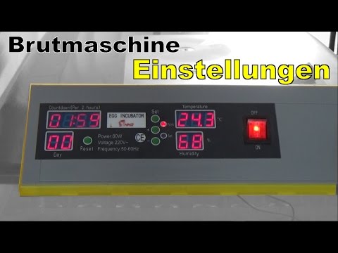 WICHTIGE Einstellungen der Brutmaschine - Temperatur - Alarm - Programmierung - Inkubator