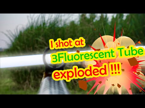 Gun VS  Lamps / I shot fluorescent / Fluorescent lamps exploding