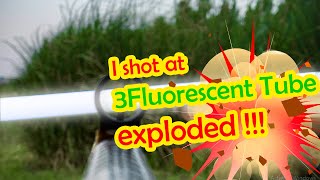 Gun VS  Lamps / I shot fluorescent / Fluorescent lamps exploding