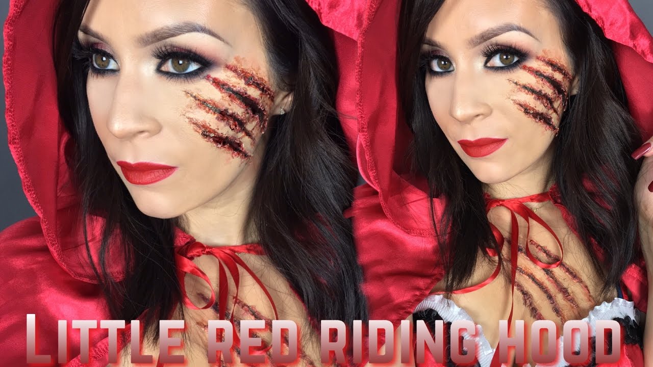 RED RIDING HOOD Halloween tutorial - YouTube