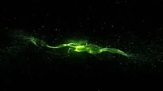 Moving Fluid Particles Overlay Glowing Green Particles 4K Background