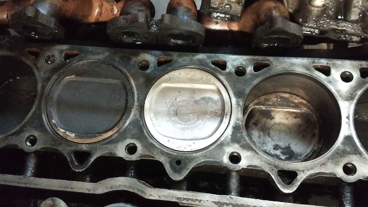 Blown head gasket is a good way to clean your pistons YouTube