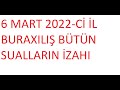 6 mart 2022 ci il Bütün buraxılış Suallarının izahı Nicat Bağışzadə