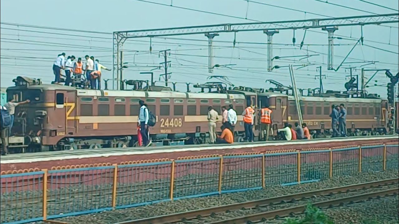 Train Accident !!! WAG5 TWO PANTOGRAPHS RIPPED OFF  | IR