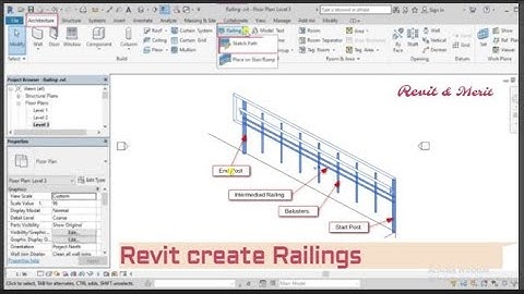 Video15-part1-Revit Railing-place on host-Pick New Host-Gooseneck Transition
