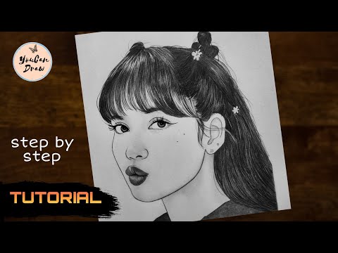 How to draw Lisa Blackpink easy 