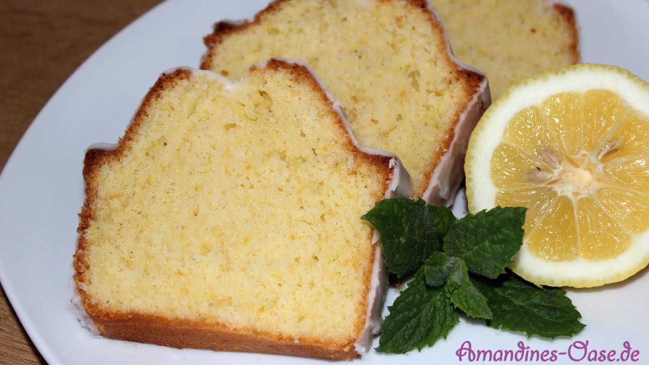 Zitronenkuchen mit Zitronenzuckerguss | fruchtig, frischer &amp; einfacher ...