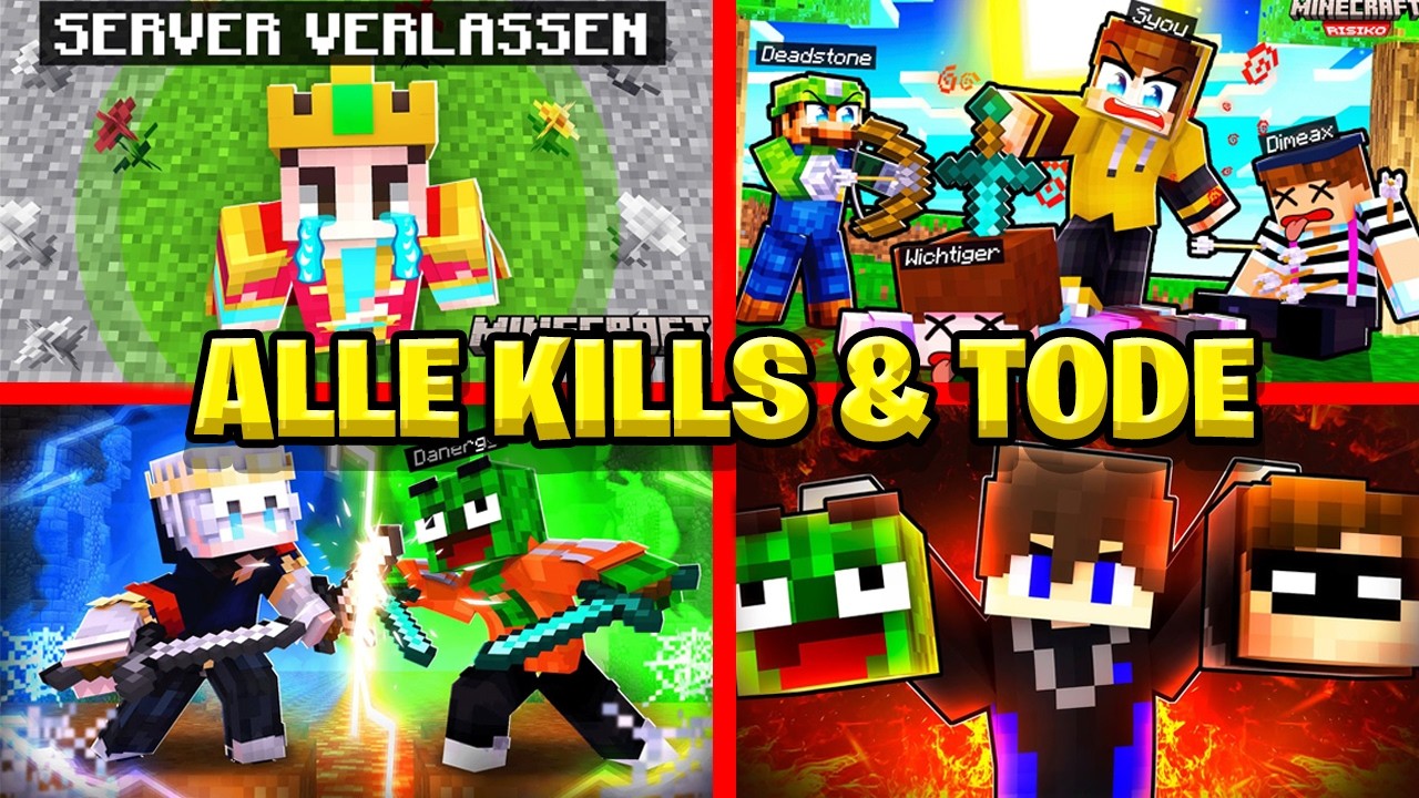 ALLE KILLS und TODE in MINECRAFT RISIKO !!