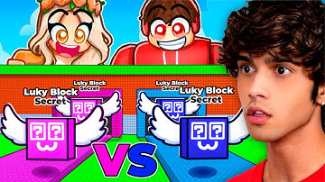 BOY vs GIRL LUCKY BLOCK RACE in Steal a Brainrot