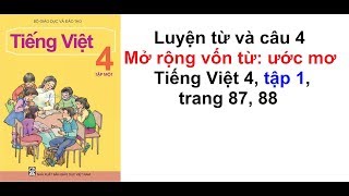 Luyện từ và câu 4 - Tuần 9 - Mở rộng vốn từ : Ước mơ - Tiếng Việt 4 tập 1 trang 87, 88