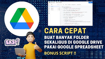 Cara Buat Banyak Folder Sekaligus di Google Drive pakai Script Google Spreadsheet | Download Script