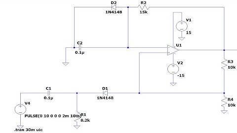 Monostable Multivibrator(741 opamp) using LTSPICE
