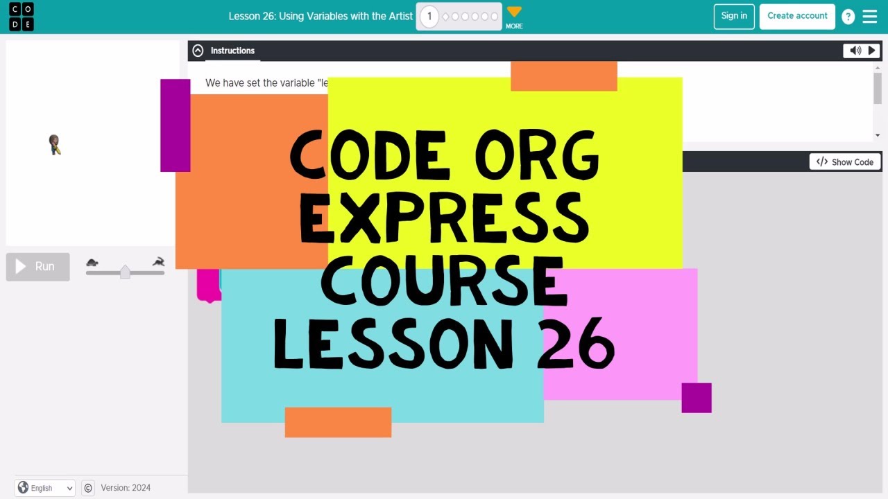 Code.org Lesson 26 - Code Org Express Course Lesson 26 Using Variables ...