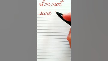 Motivate Yourself | English Cursive Handwriting | Learn How To Write Basic Cursive