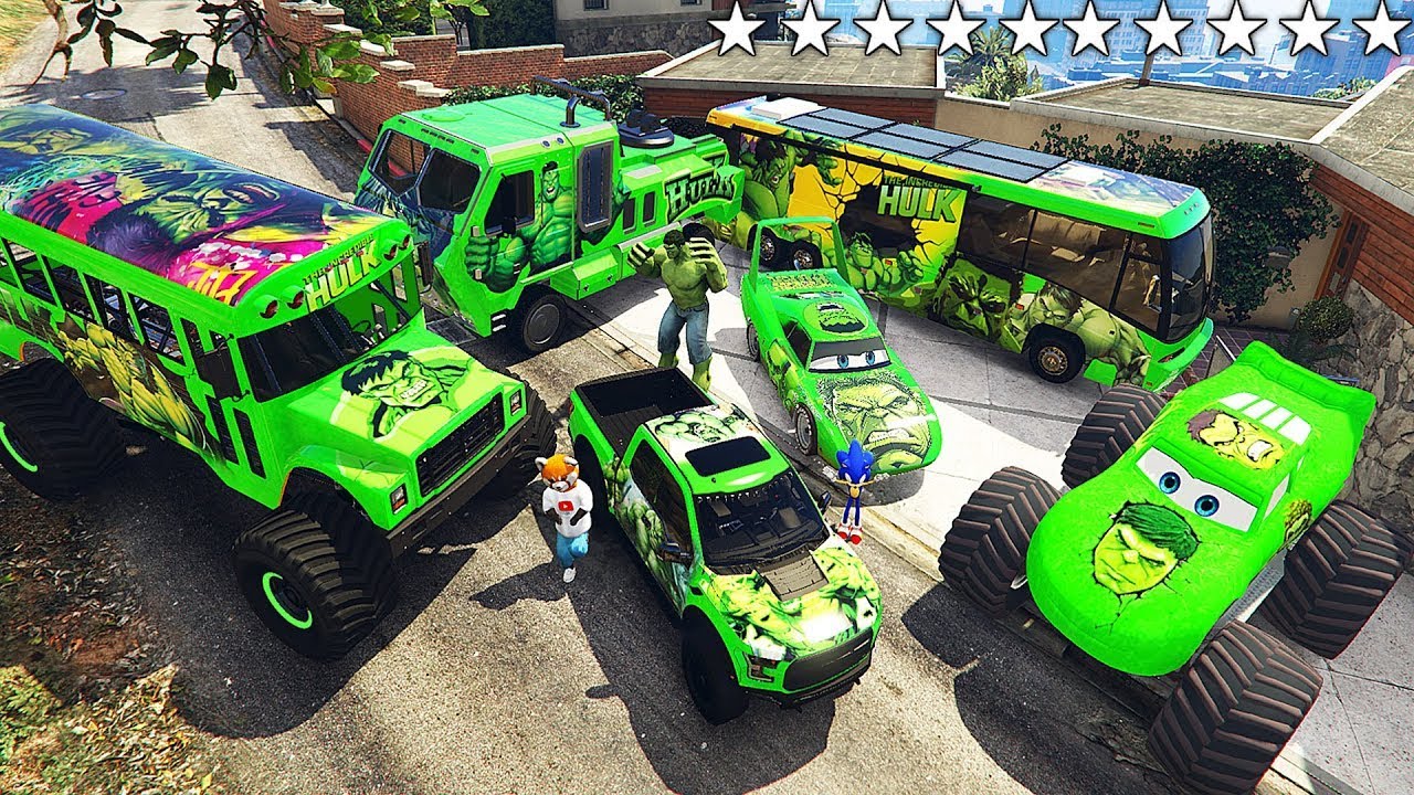ROBAR LOS COCHES DE HULK CON SONIC EN LA VIDA REAL DE GTA 5
