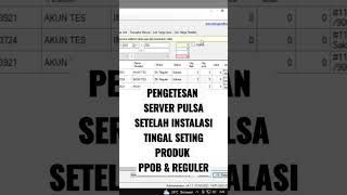 PROSES SERVER PULSA SETELAH INSTALASI 80% TINGAL 20% SET PRODUK PPOB&REGULER #shorts #serverpulsa screenshot 1