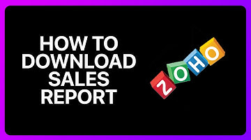 How To Download Sales Report From Zoho Books Tutorial