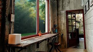 Sunny and fresh Spring Morning from a Cozy workspace - Just drink a Coffee Here! Spring Ambience