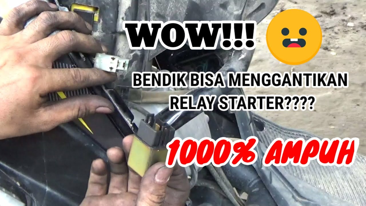 memperbaiki relay starter motor mio 125 mengganti relay dengan bendik