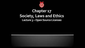 Chapter 17 - Lecture 3 - Open Source Licenses