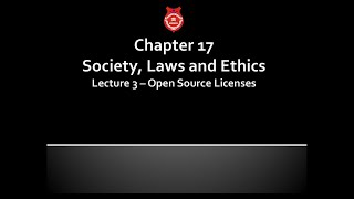Chapter 17 - Lecture 3 - Open Source Licenses