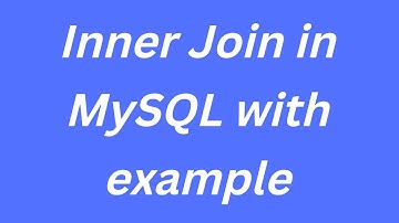 Inner Join in MySQL