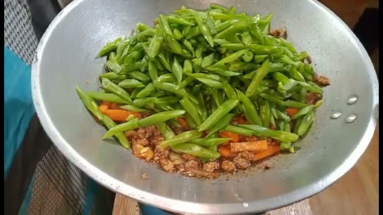 Ginisang Baguio beans with Pork Giniling Recipe/Lutong Bahay Recipe