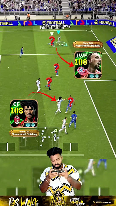 HOW 102 DRIBBLING LOOKS LIKE⚡️🥶 #efootball #dribbling #ribery #shorts #shortsfeed #pesmobile #trend